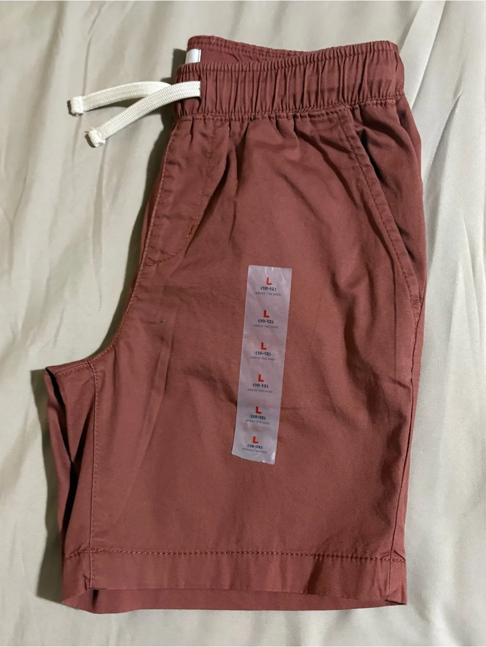 Old Navy Boys Pull-On Shorts Brown Elastic Waist Drawstring Size L 10-12 NWT